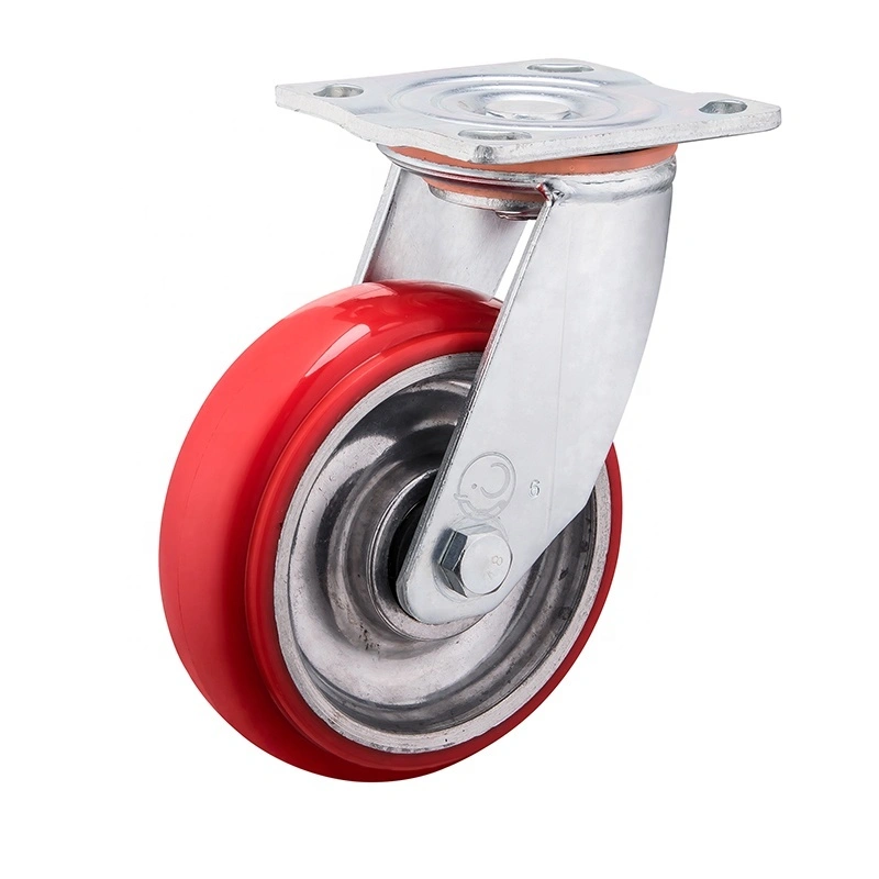 4568 Double Ball Raceway Structure Swivel PU on Aluminium Caster 1