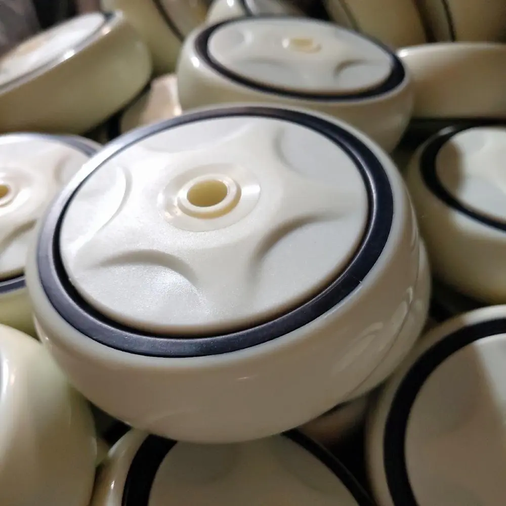 200mm White Themoplastic Rubber Wheel 50mm Tread Width180KG Load Capacity Medium DutyIndustrial Caster wheels 1