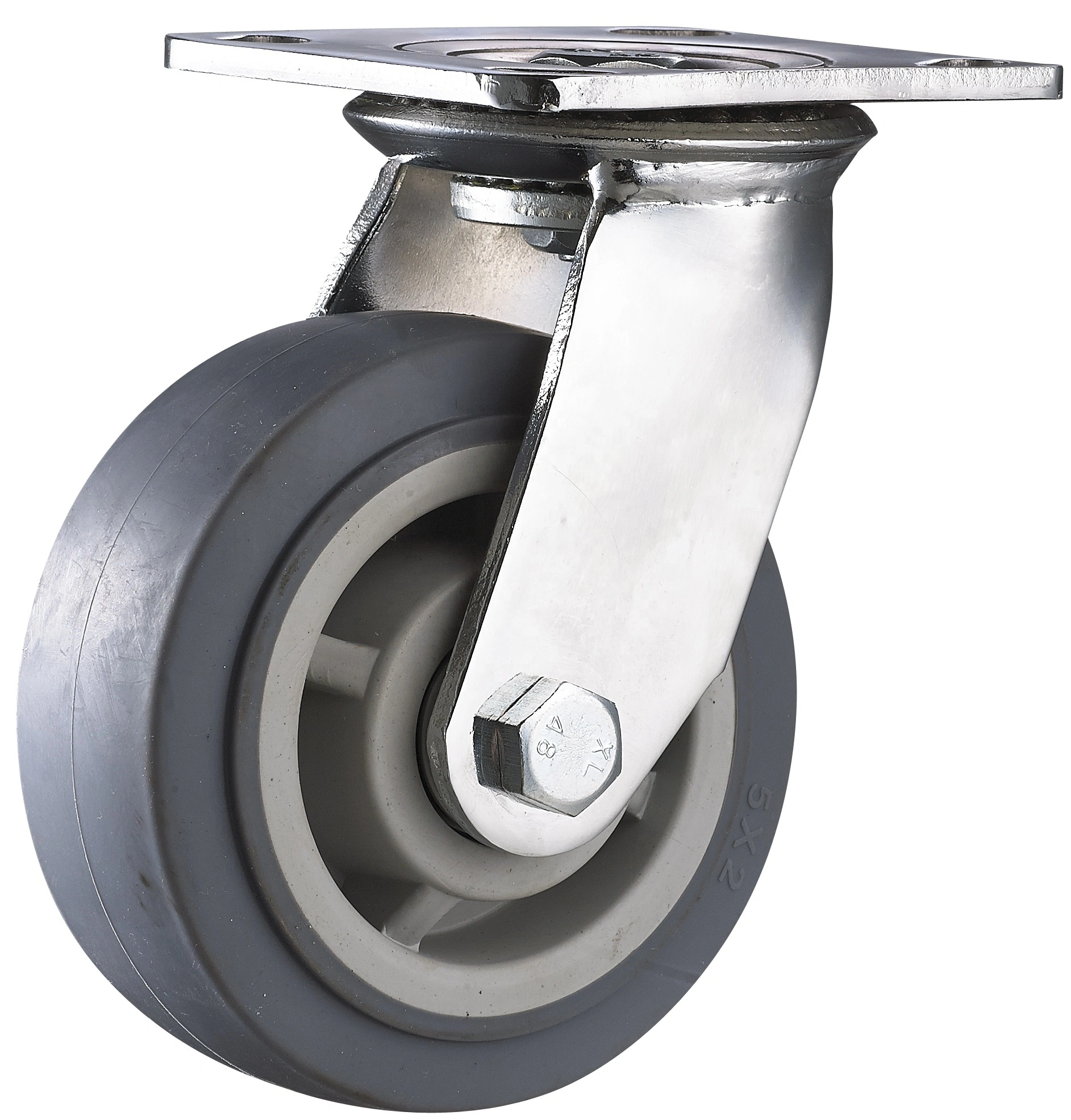 200mm Industrial Heavy Duty Rubber Caster Wheels 1