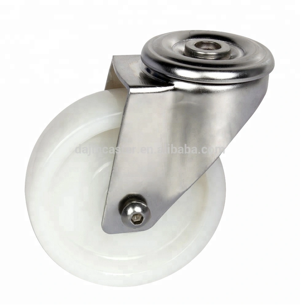 Center Bolt Hole Stainless Steel Nylon Castor Wheel 1