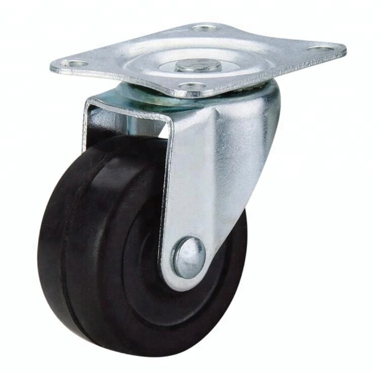 2 Inch Swivel Plain Bearing Mini Rubber Castor forFurniture 1
