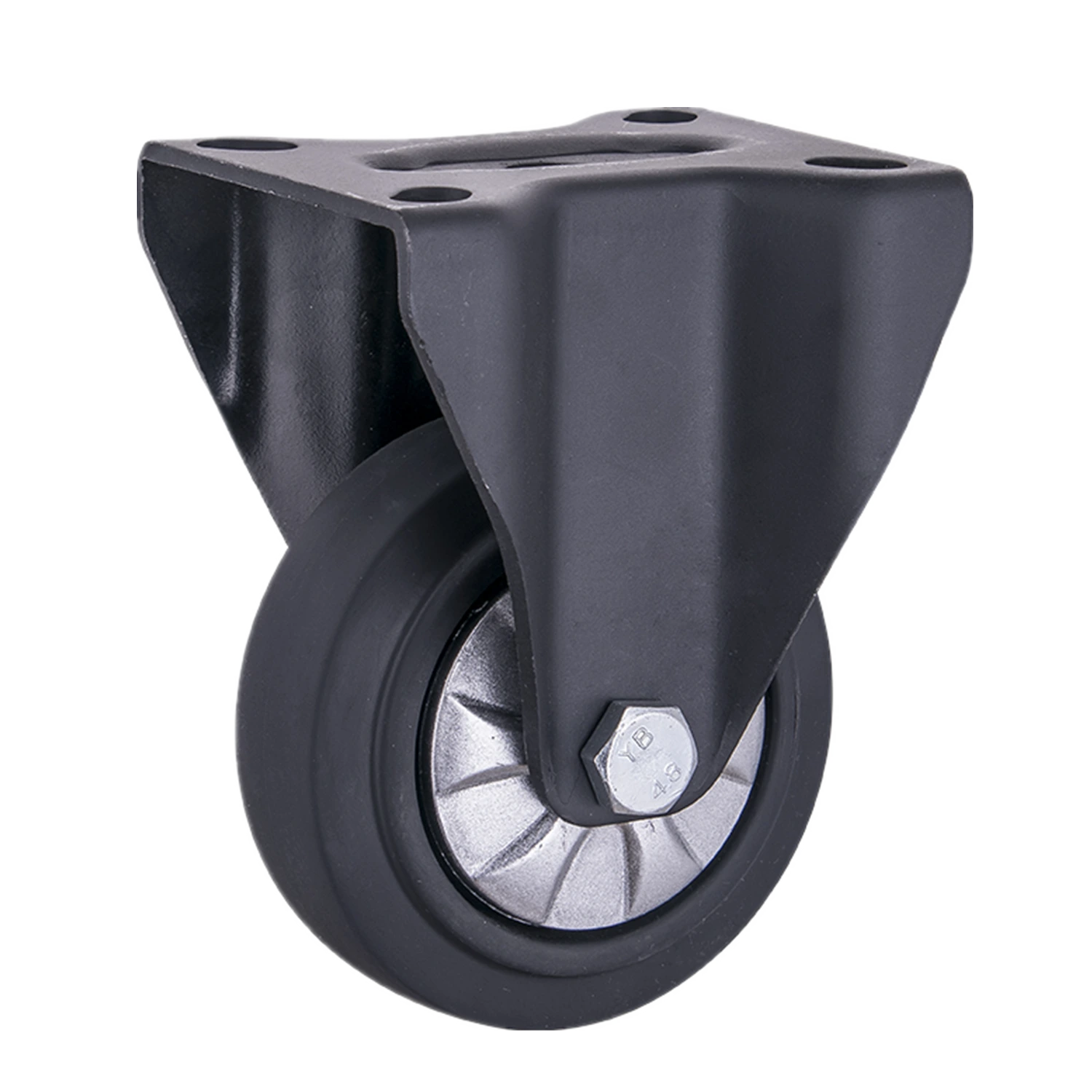 Wheel Manufacture Mid Heavy Duty 4 Rigid Fix High Elastic TPR Thermoplastic Rubber Handle Trolley Cart wheel Caster 1