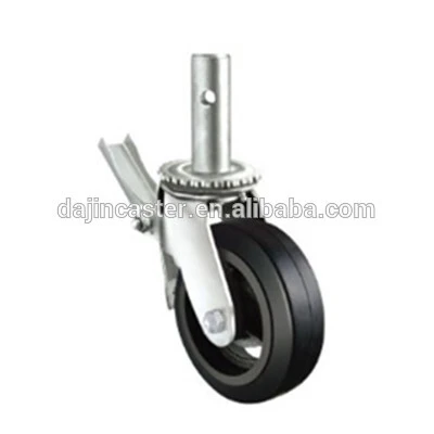 Solid Stem Iron Core Scaffolding Rubber Caster Wheel 1