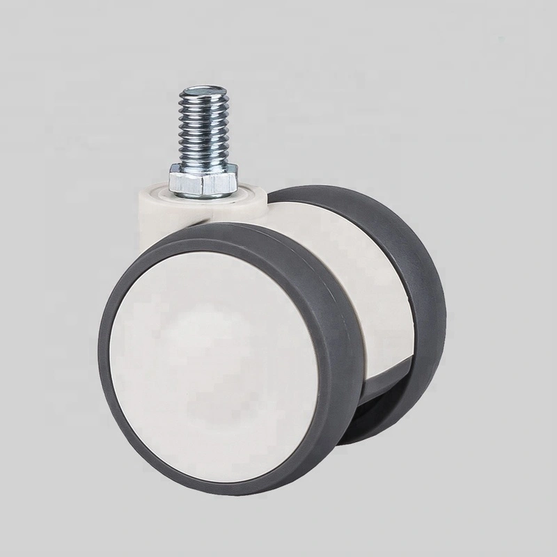 Tent 2 Inch Threaded Stem M10 Nylon Mute Durable Locking Dual Medical Devices Equipment Medical Bed Electric Castors Wheel 1