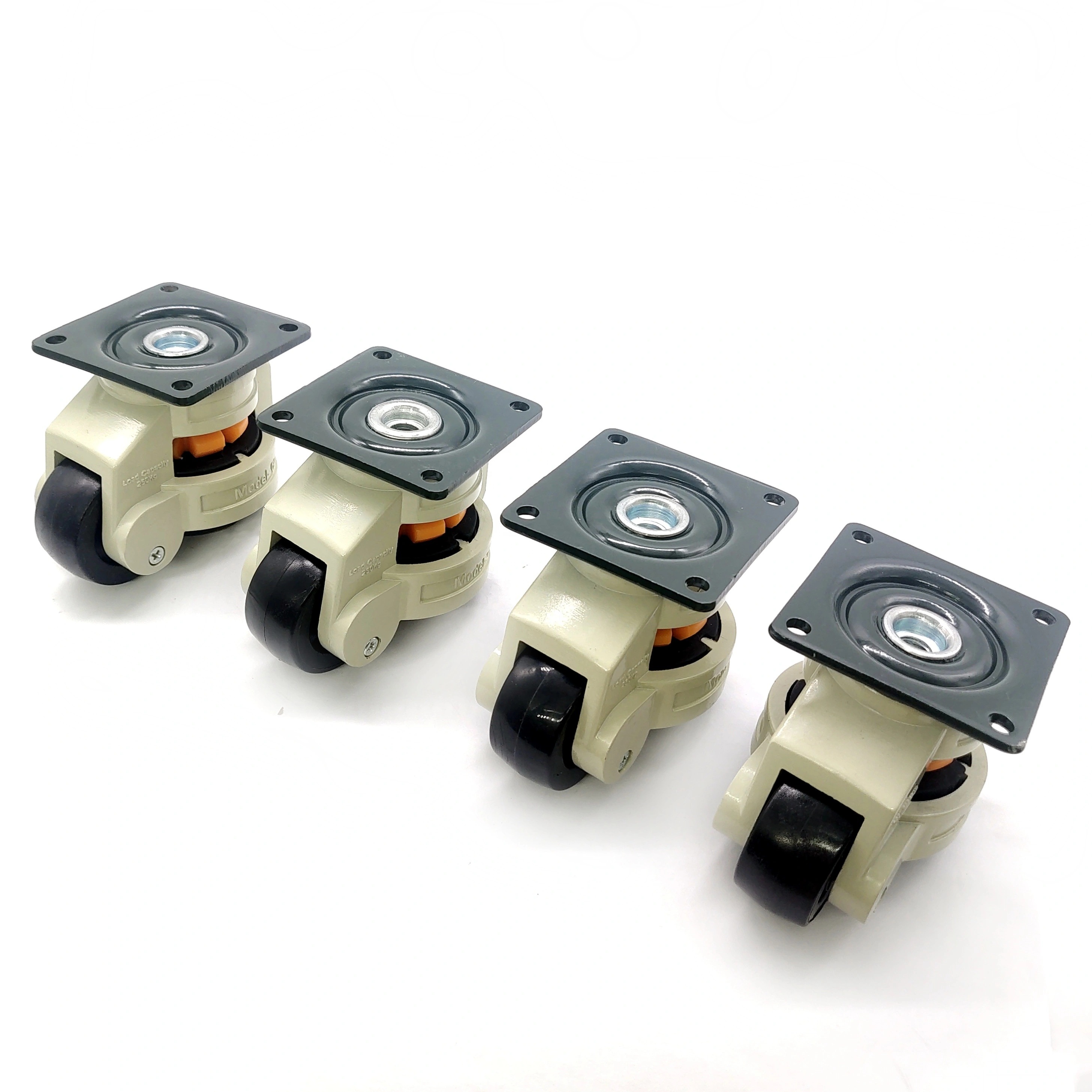 2 industrial adjustable leveling casters 1