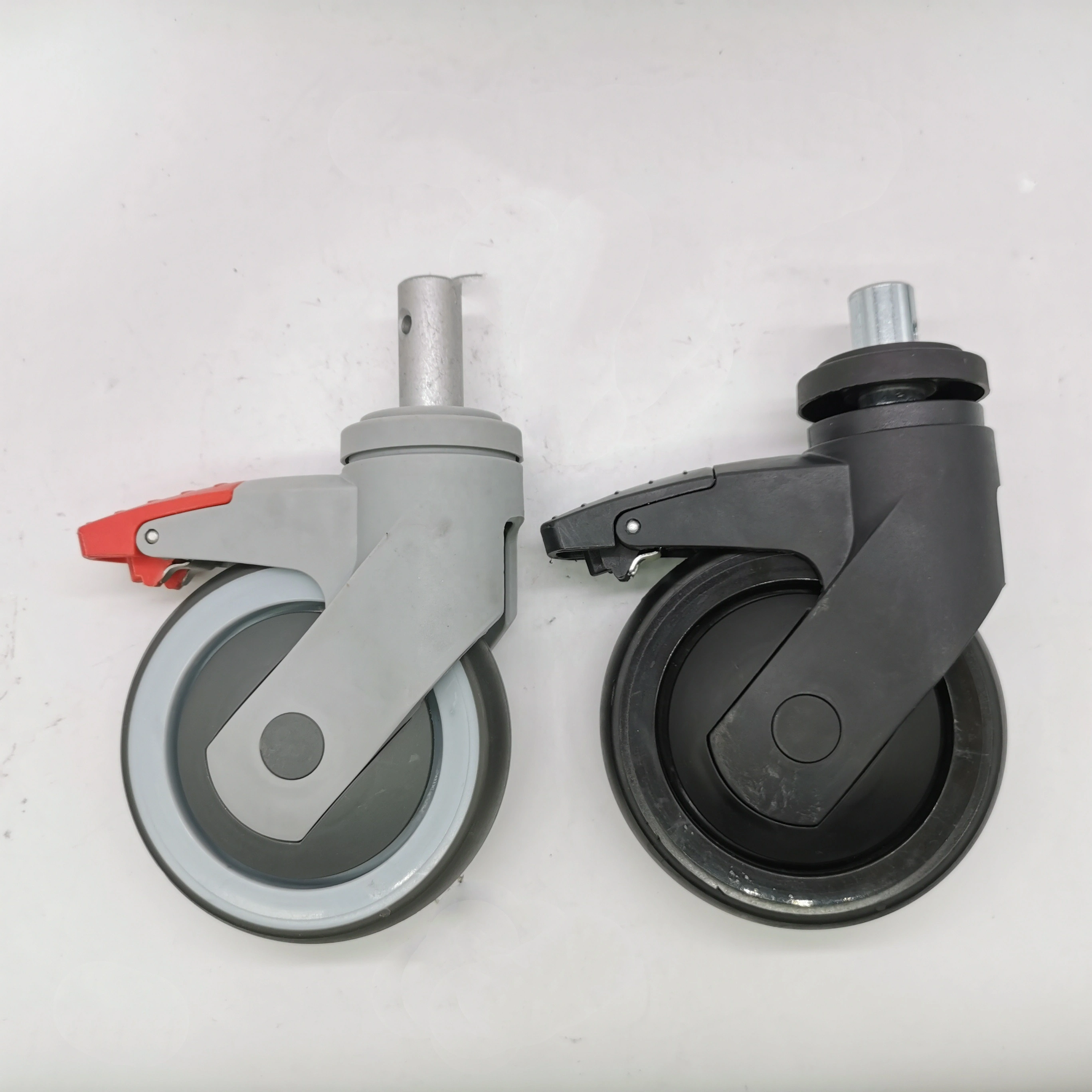 5 inch 125mm Solid Stem Swivel Hospital Bed TPR Medical Equipment Caster Wheel 1