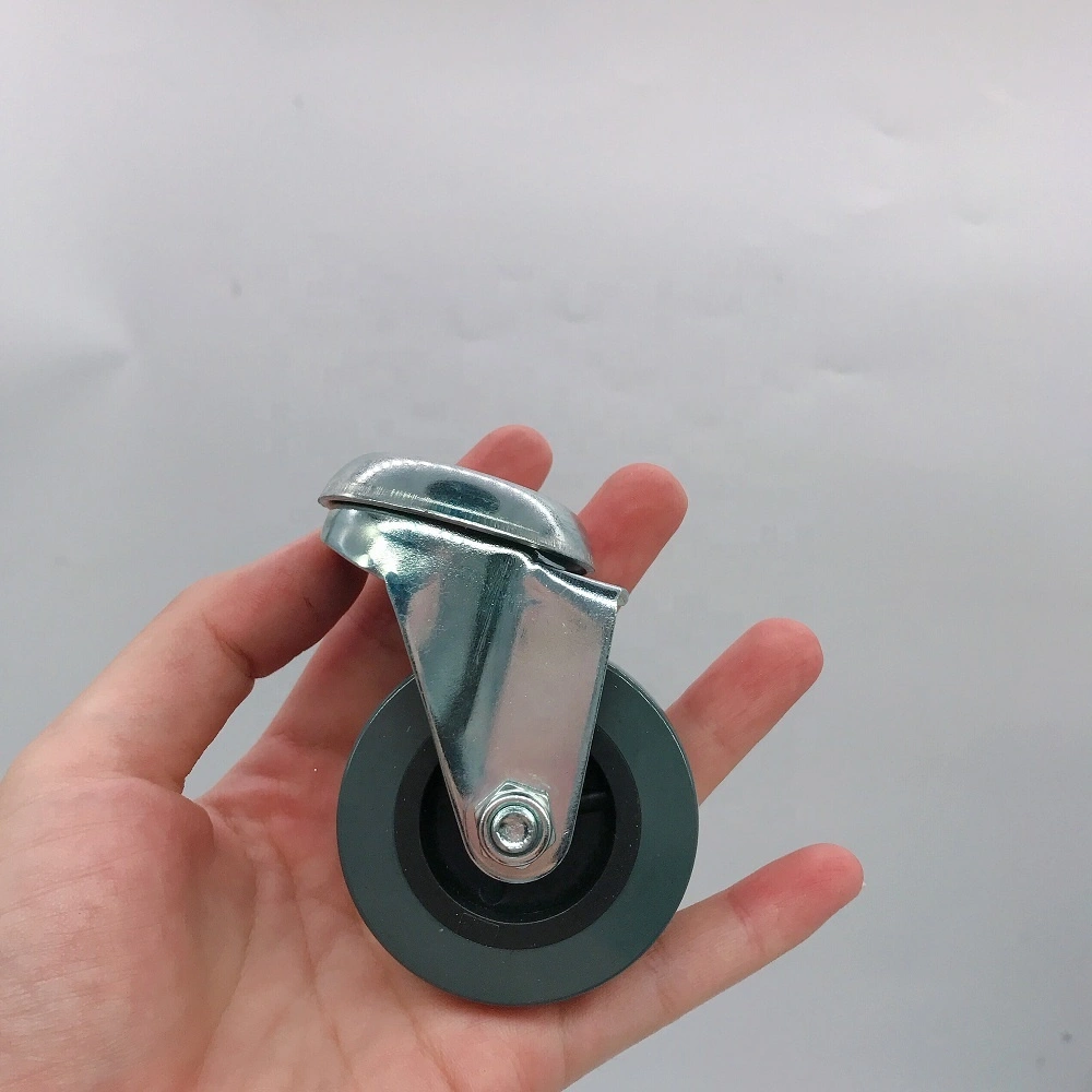 2 Inch 50mm Customized Logo Gray Small Swivel Plastic PVC Wheel Caster for Cart 1