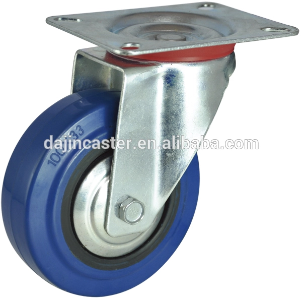 European style elastic rubber swivel caster wheel 1