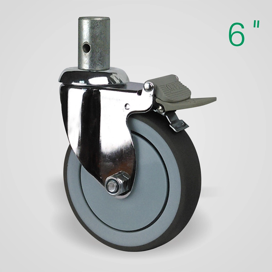 6 TPR Swivel Medical Caster wheel with brake 1