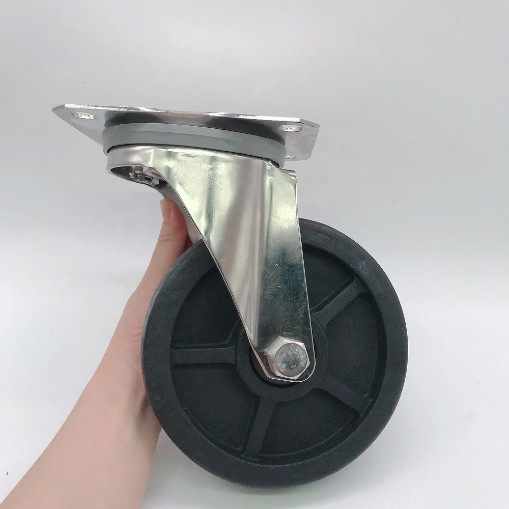 European Style Bakery Room Heat Resistant 230 degrees Heavy Duty Stainless Steel Swivel Castor Wheel 1