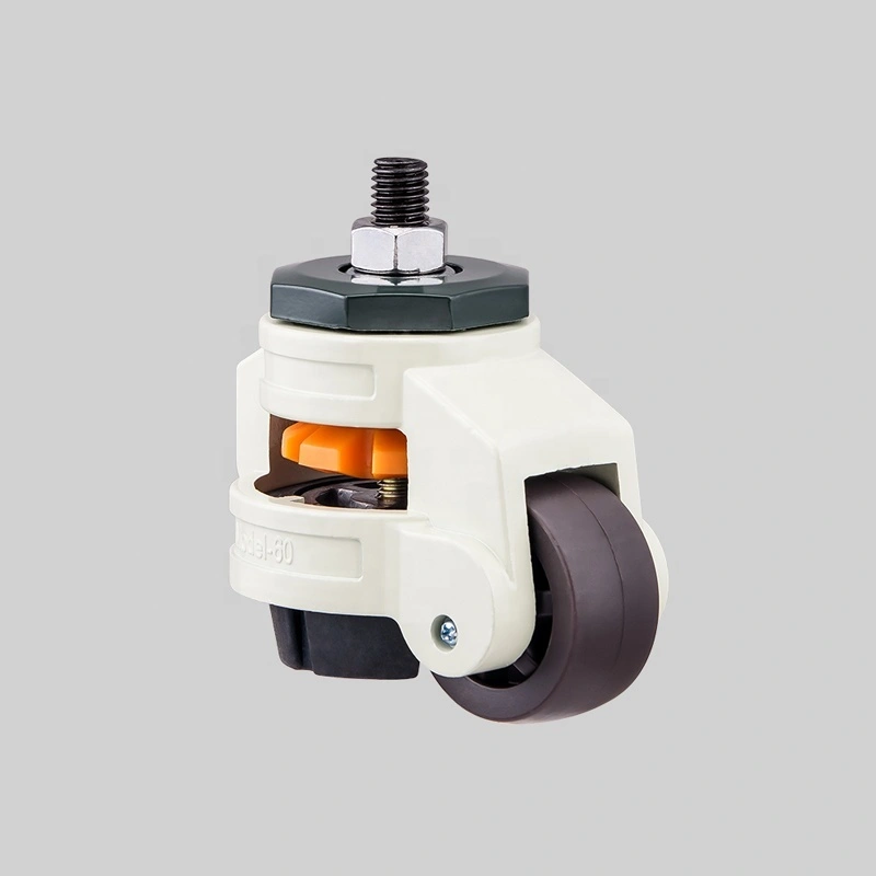 White Adjustable Screw Levelling Caster Lifting Wheel Caster Level 1