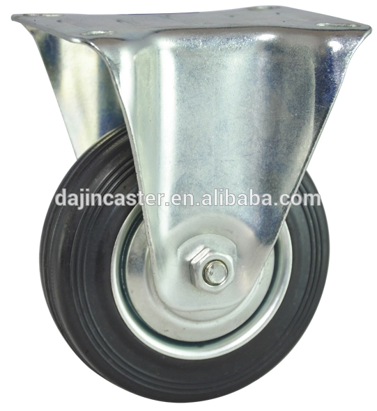 European Type Fixed Rubber Industrial Caster Wheel 1