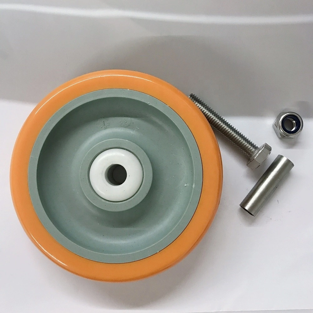 Factory Price Stainless Steel Bushing Screw Nuts 3 4 5 Orange Color Polyurethane Wheel Only with Delrin Bearings 1