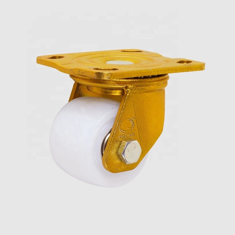 3 Inch Low Profile Extra Heavy Duty Iron Locking Caster Industrial Load-bearing Machine Shock Absorption Wheel 1