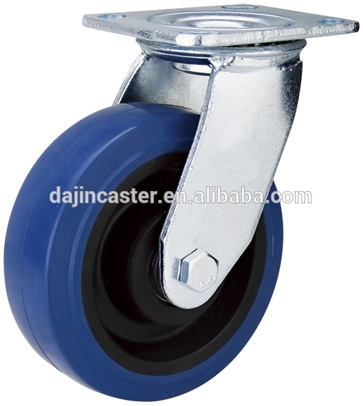 heavy duty swivel elastic rubber caster wheel for industrial 1