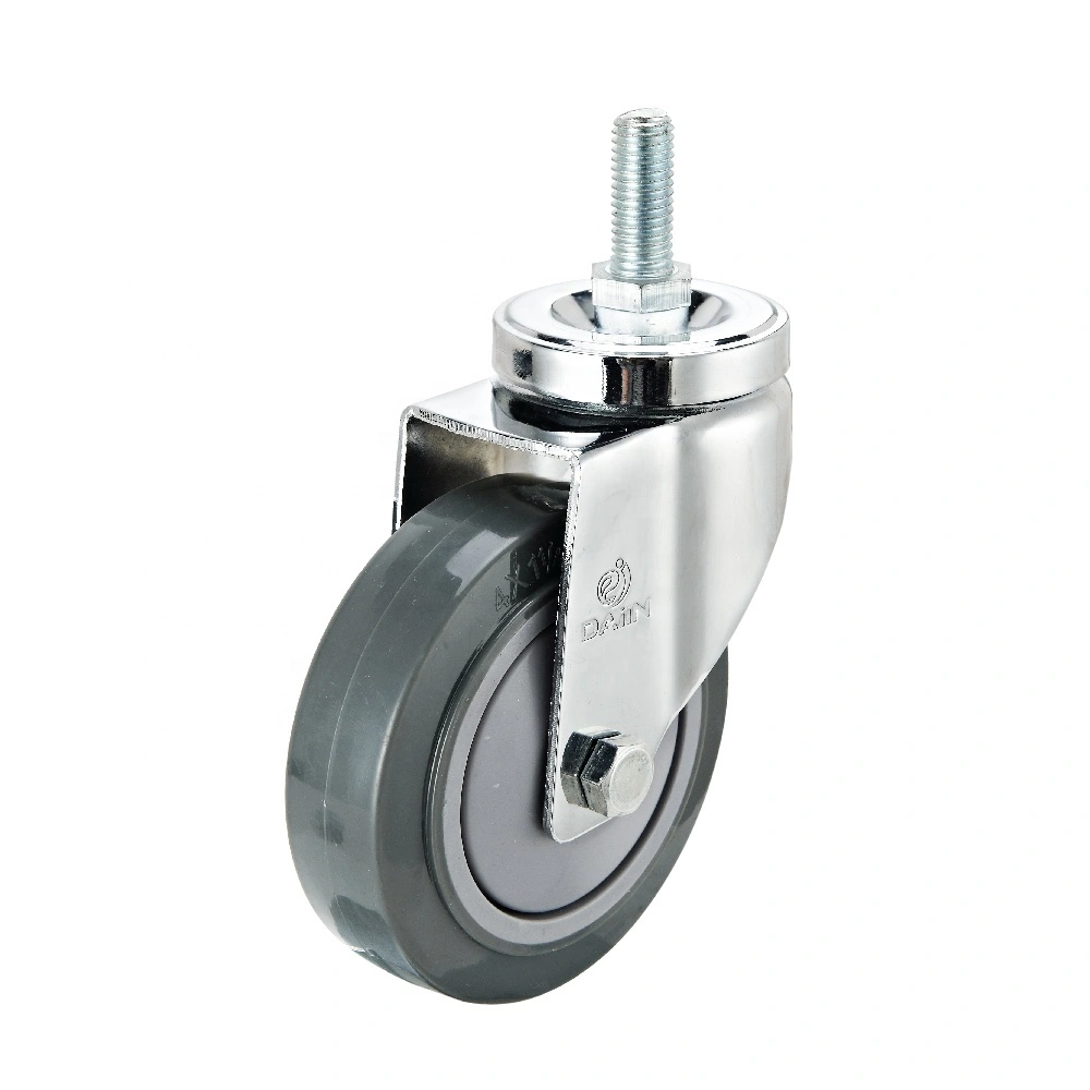 Heavy load capacity 3,4,5 inch industrial PU caster wheels for carts 1