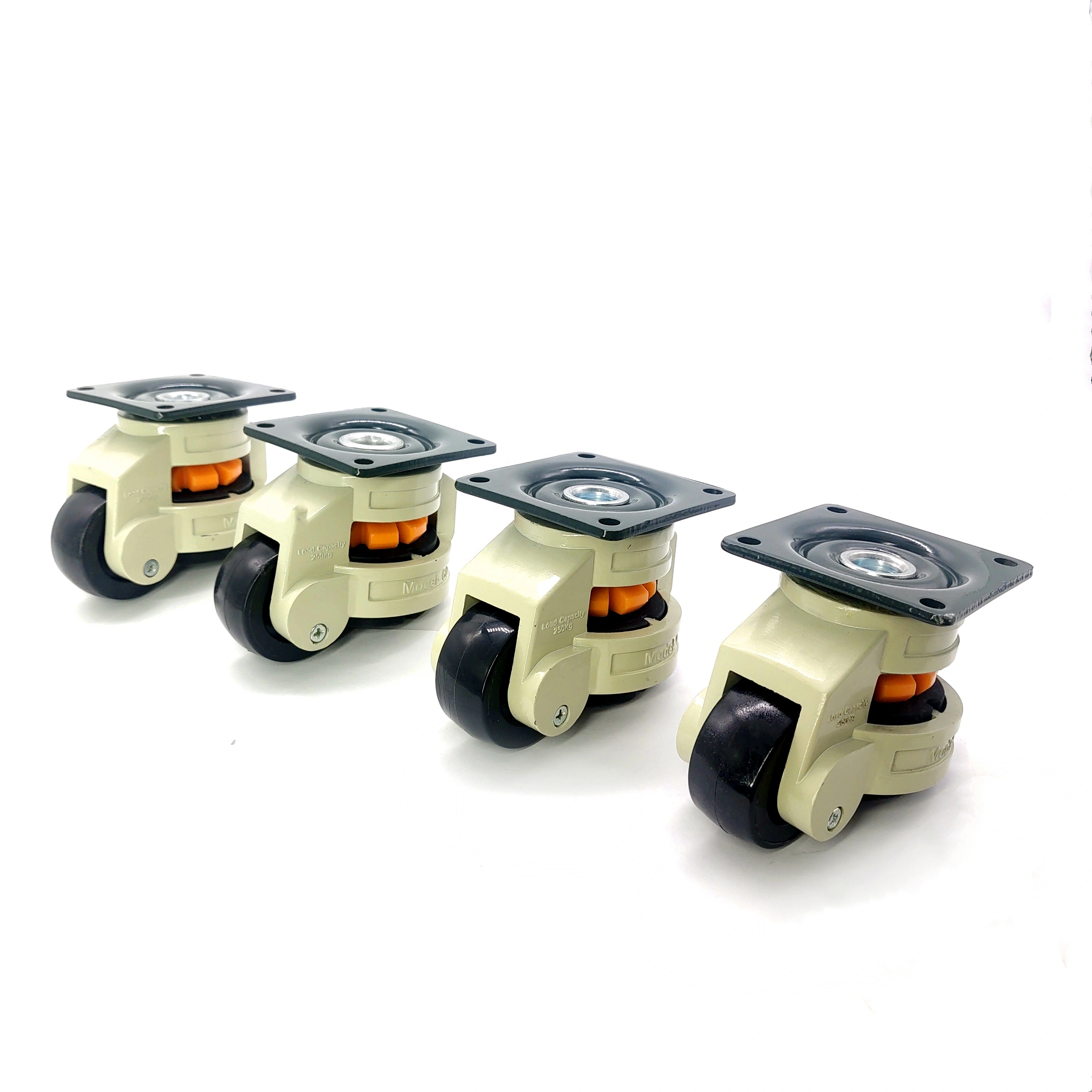 Top Plate 1.5 Inch Replacement Height Adjustable Caster Wheel Heavy Duty Leveling Caster Wheels 1
