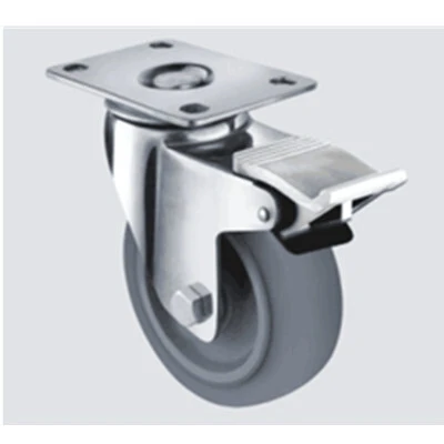 stainless steel caster with total brake 1
