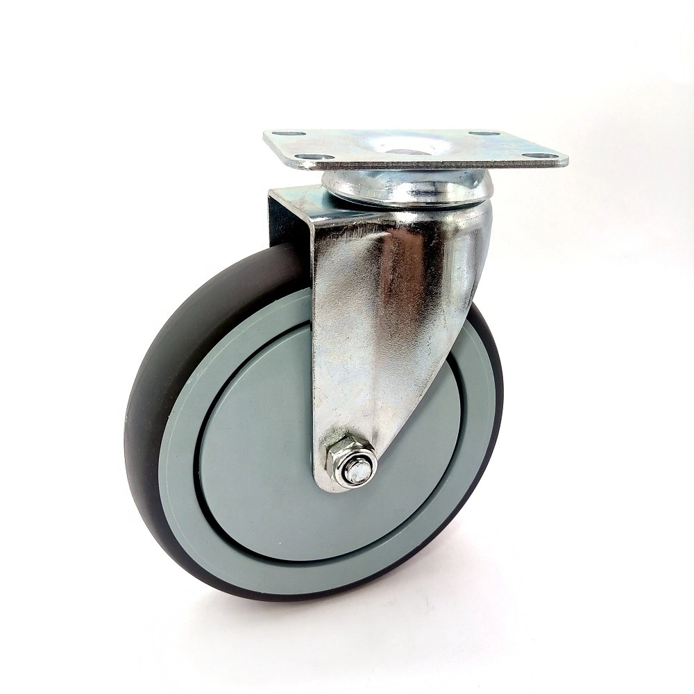 6 inch 150mm Medium Duty Thermoplastic Rubber TPR Caster Wheel For Trolley 1