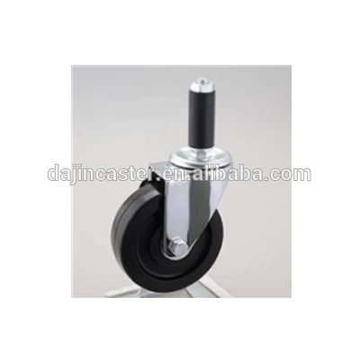 Expanding Adapter Stem Swivel Rubber Caster Wheel 1