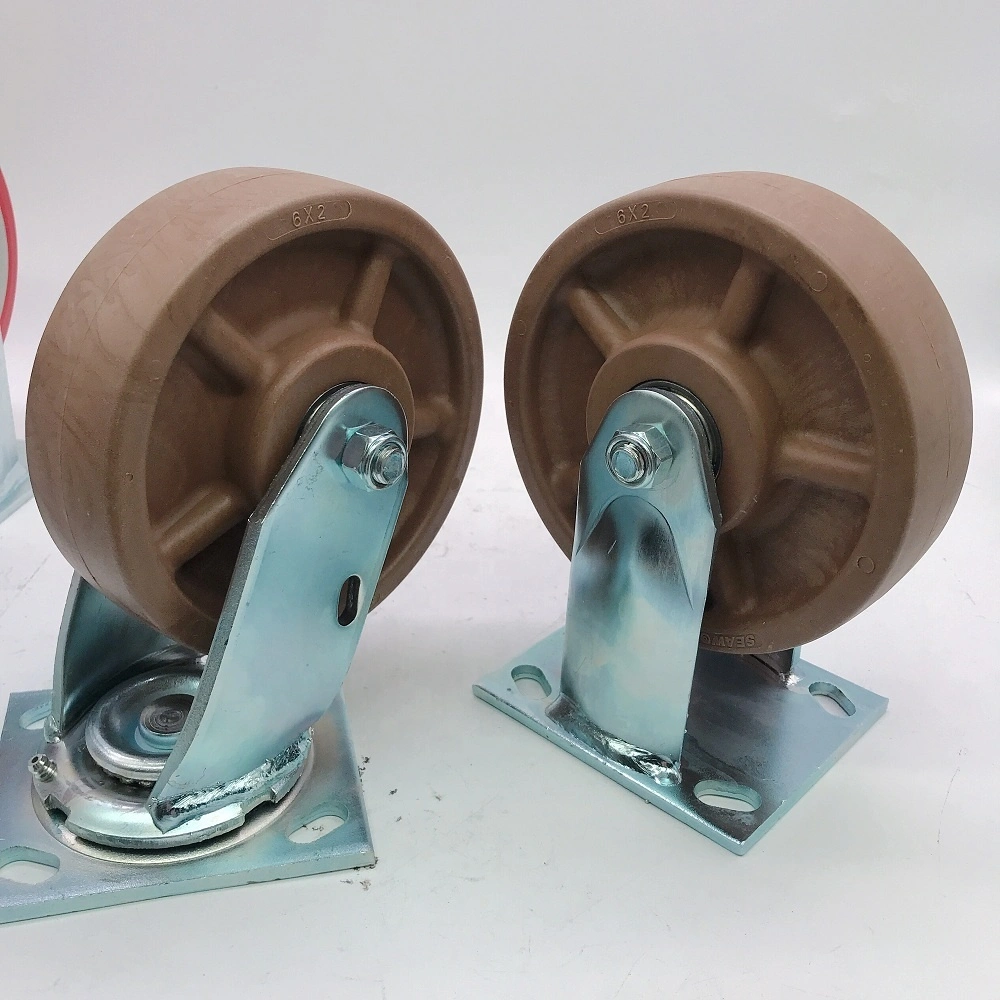 6 inch 150mm High Temperature Heat Resistant 280 degrees Nylon Heavy Duty Caster Wheel 1