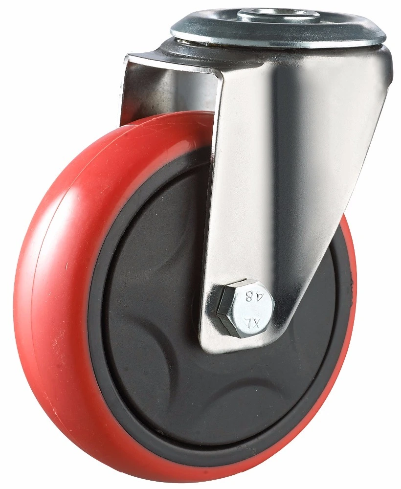 Factory price PU / TPR / Rubber industrial castor truckle , swivel type heavy duty caster wheels 1