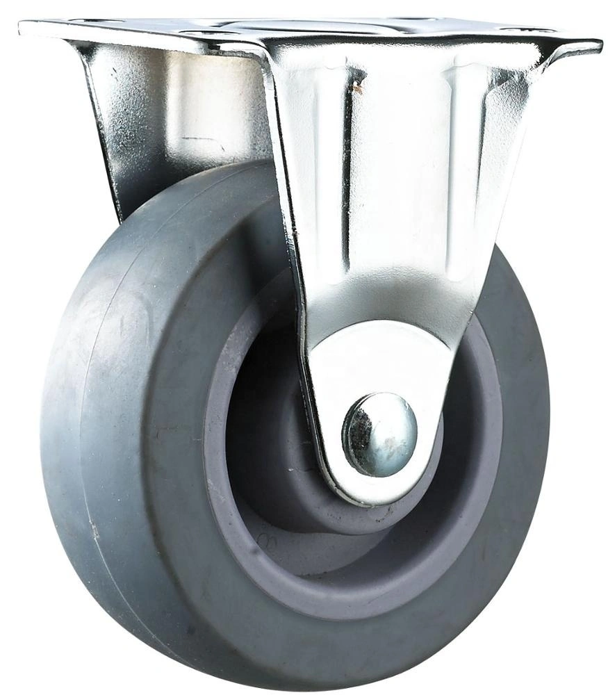 2 Inch Rigid Plain Bearing Small Caster Wheels Furniture Thermoplasticized Rubber Caster Wheel 1