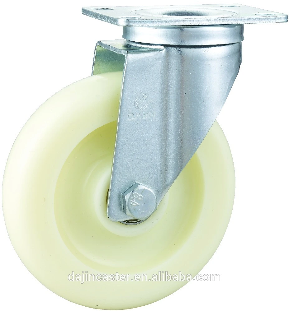 3 inch industrial double ball bearing PP wheel casters with top plate 1