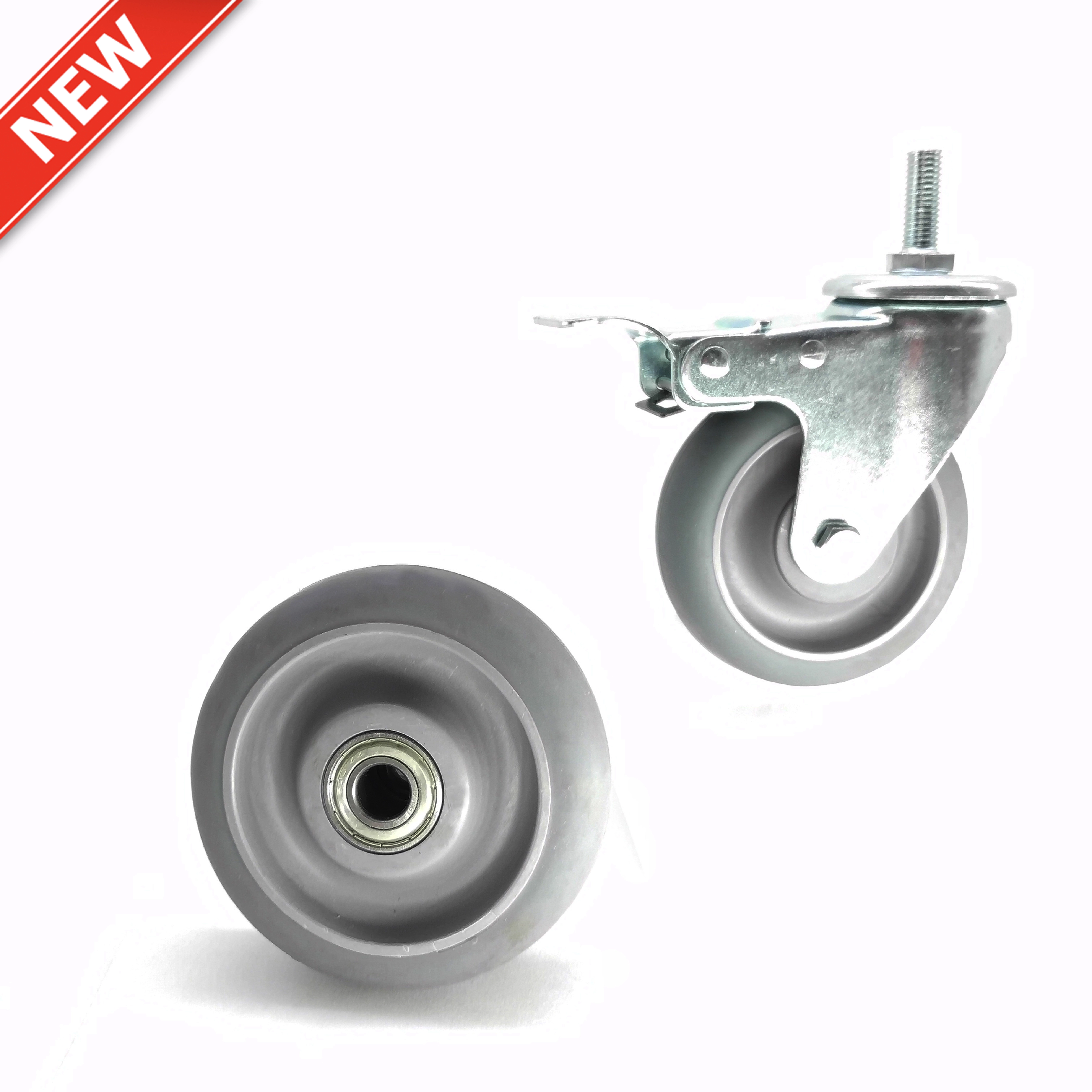 Medium duty ball bearing swivel casters with TPR wheels for trolleysnch light duty 1