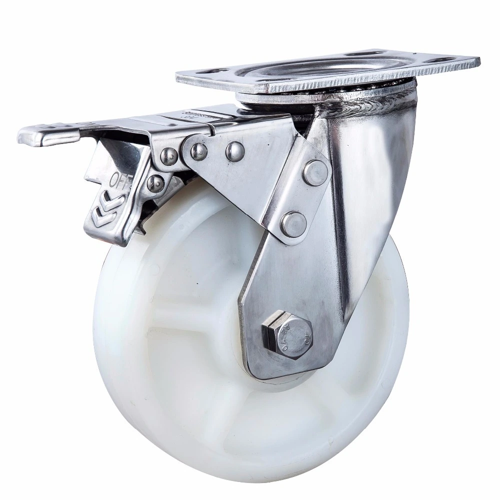 304 Stainless Steel Nylon Heavy Duty Caster Wheels 1