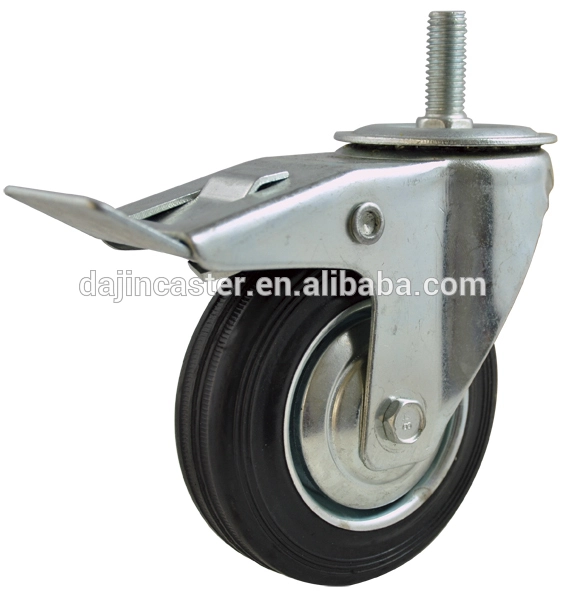 rubber Medium-sized industrial swivel casters with stem 1
