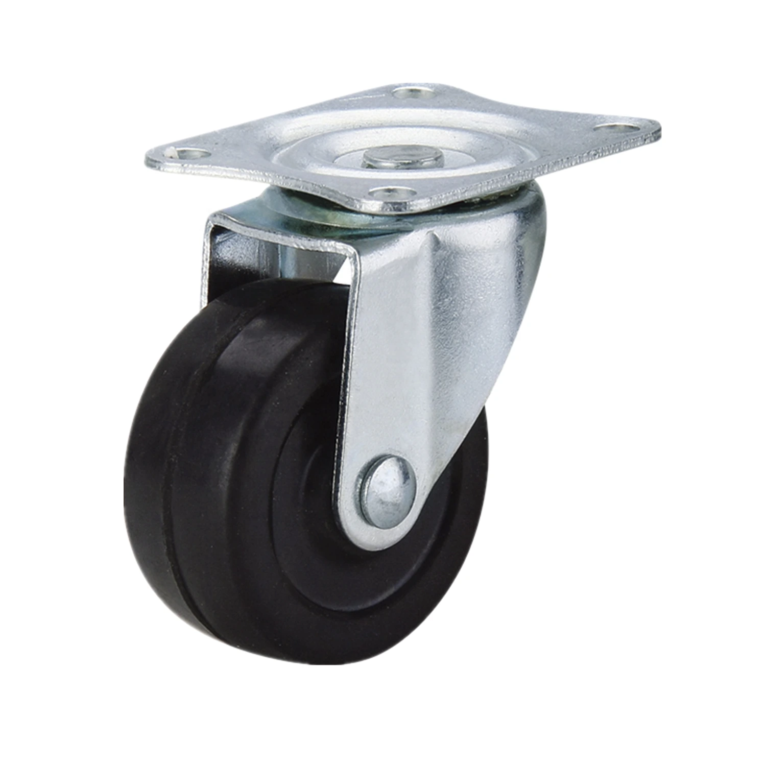 1 1.25 1.5 2 2.5 3 Chinese Manufacturing Furniture Swivel Top Plate Black Rubber Wheel Casters 1