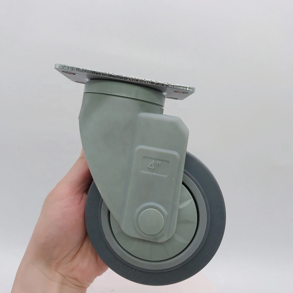 75mm 100mm 125mm Heavy Duty Hospital Equipment Thermoplastic Rubber Swivel Castor Wheel 1
