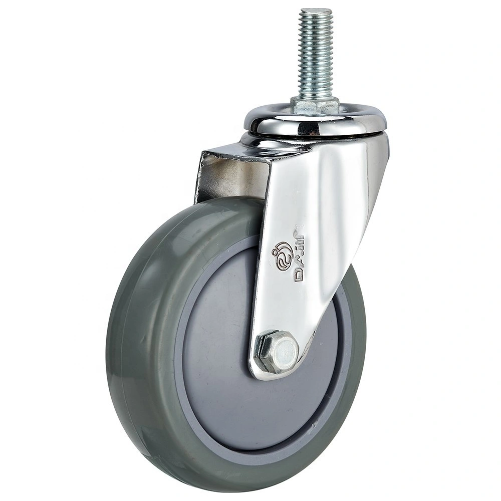 75mm rubber industrial caster wheels for trolleys 1