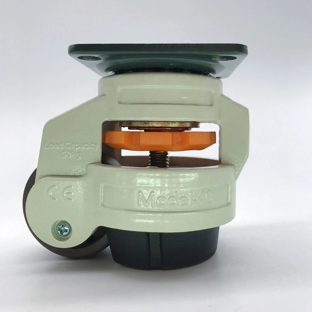 GD40F Small 40mm Diameter Nylon 50kgs Leveling Adjustable Heavy Duty Caster Wheel 1