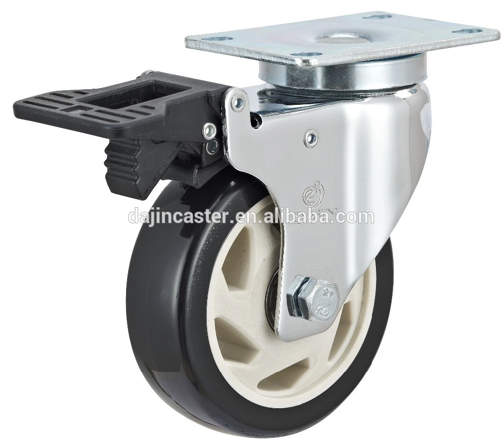 Medium duty black color plastic castor wheel furniture casters 1