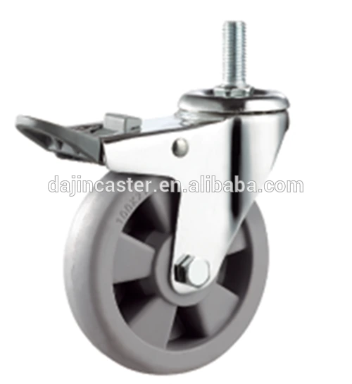 factory prices Medium duty pp swivel threaded stem caster wheels for furniture and sofa 1