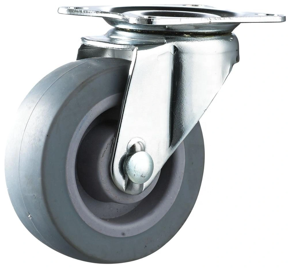 2 Inch Plate Swivel Plain Bearing Small Thermoplasticized Rubber Caster And Wheel 1