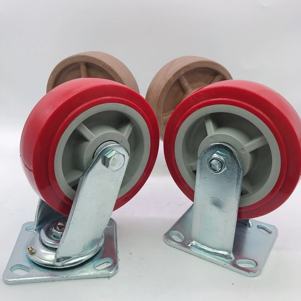 4 inch industrial PU heavy duty caster wheel 1