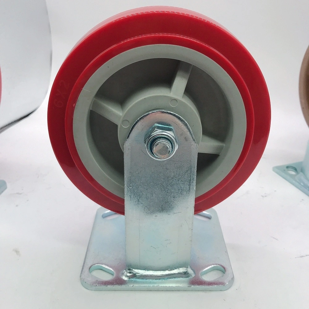 SSDJ Heavy duty PU casters with plastic core high load casters wheel for industrial 1