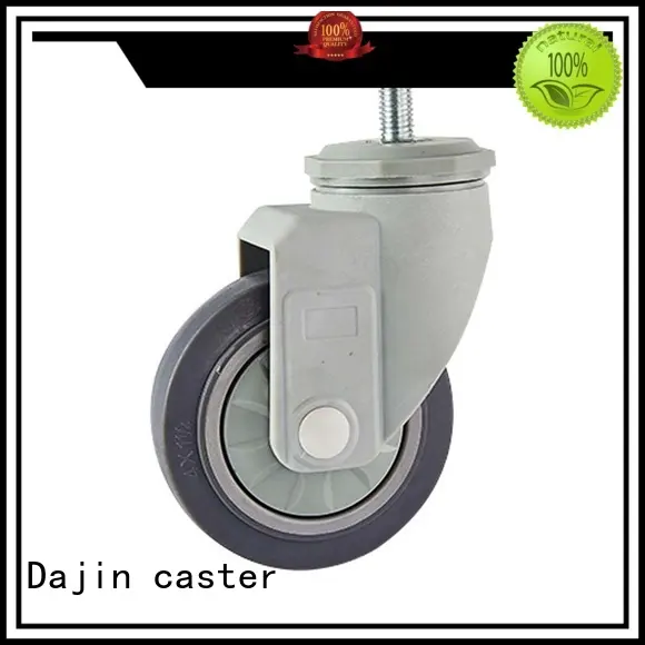 high quality rubber casters hot-sale metal-brake Dajin caster 1