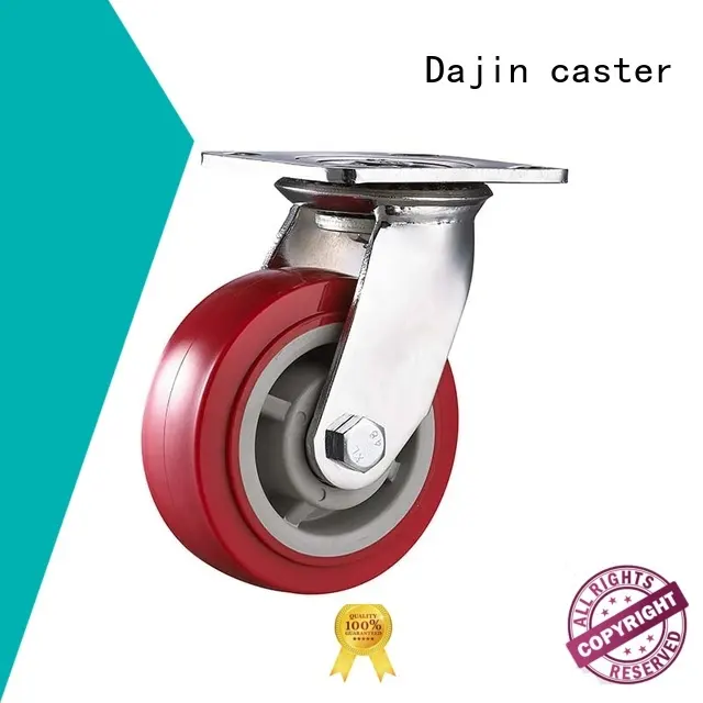 fixed heavy duty threaded stem casters for truck Dajin caster 1