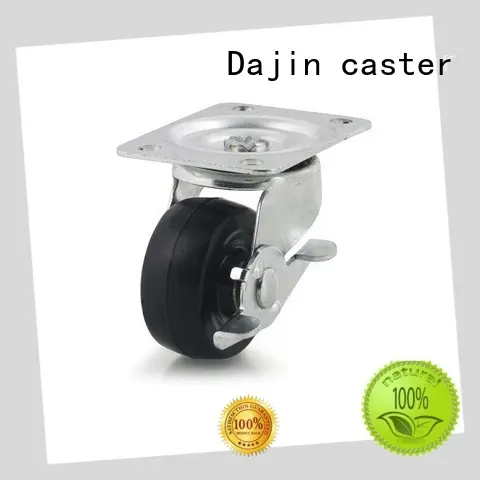 Dajin caster pu polyurethane caster wheels brake at discount 1