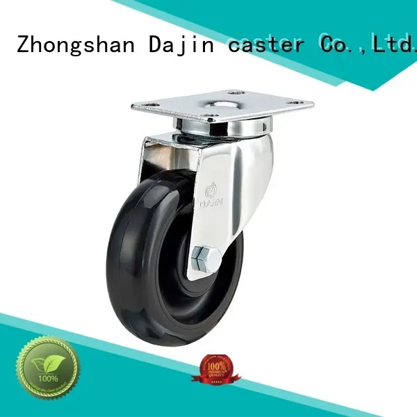 pu rigid caster wheels thread precision equipment Dajin caster 1