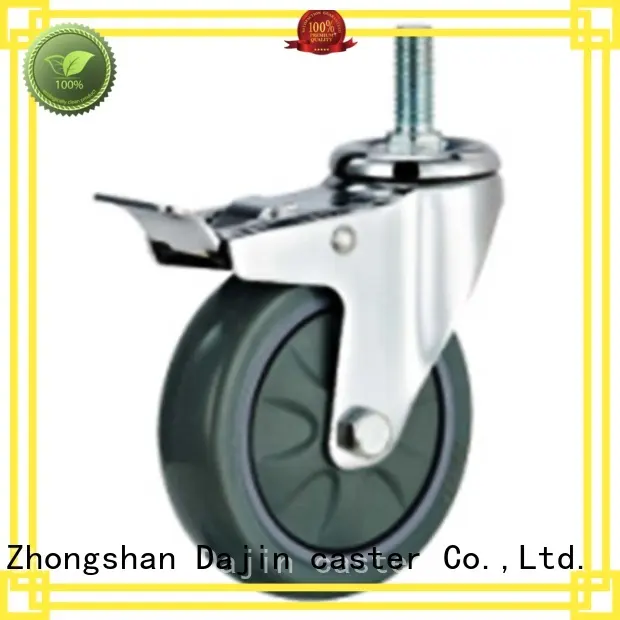 Dajin caster capacity 6 inch swivel caster with brake thread for trolleys 1