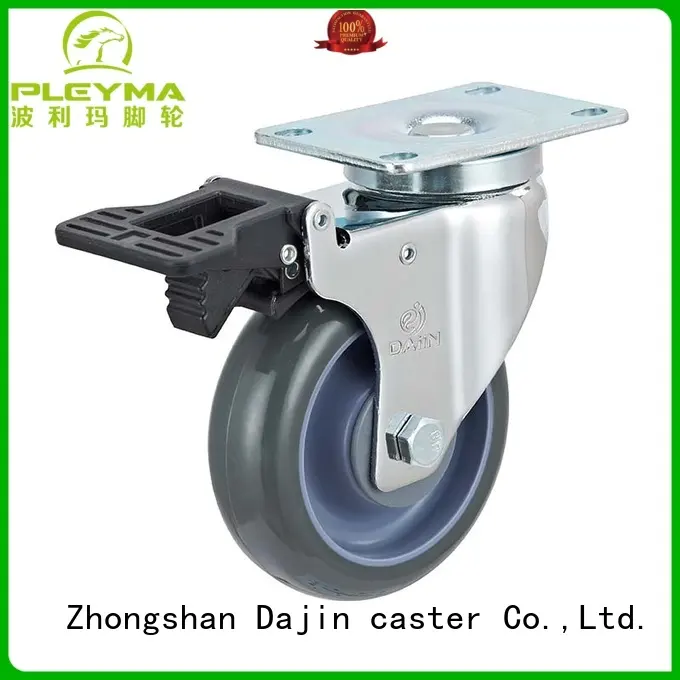 duty 4 inch swivel caster wheels brake fro rack Dajin caster 1