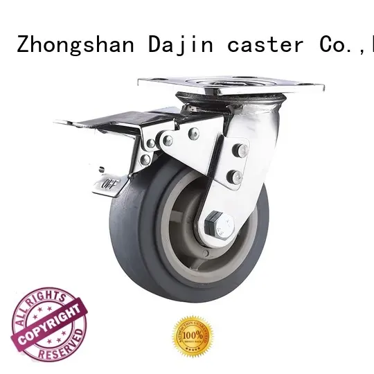 Dajin caster orange office chair casters heavy duty pu for machine 1