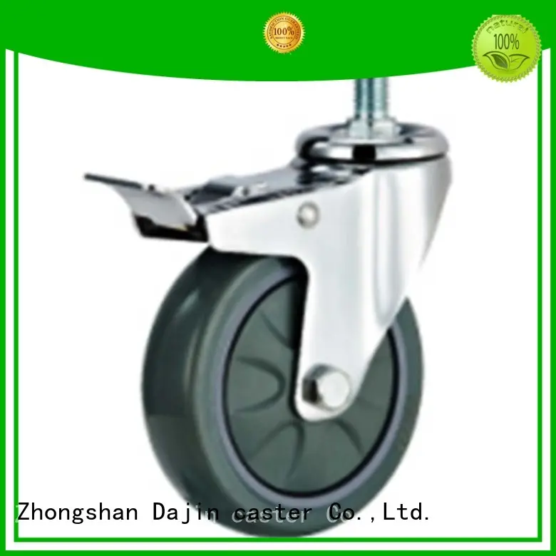 6 inch swivel caster with brake non-marking for trolleys Dajin caster 1