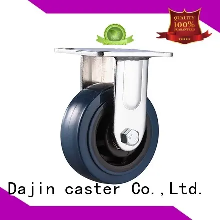 orange heavy duty caster pu metal brake 1