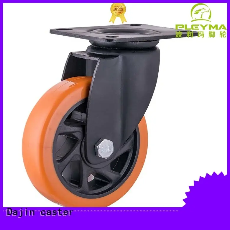 medium heavy duty retractable casters nylon for machine Dajin caster 1